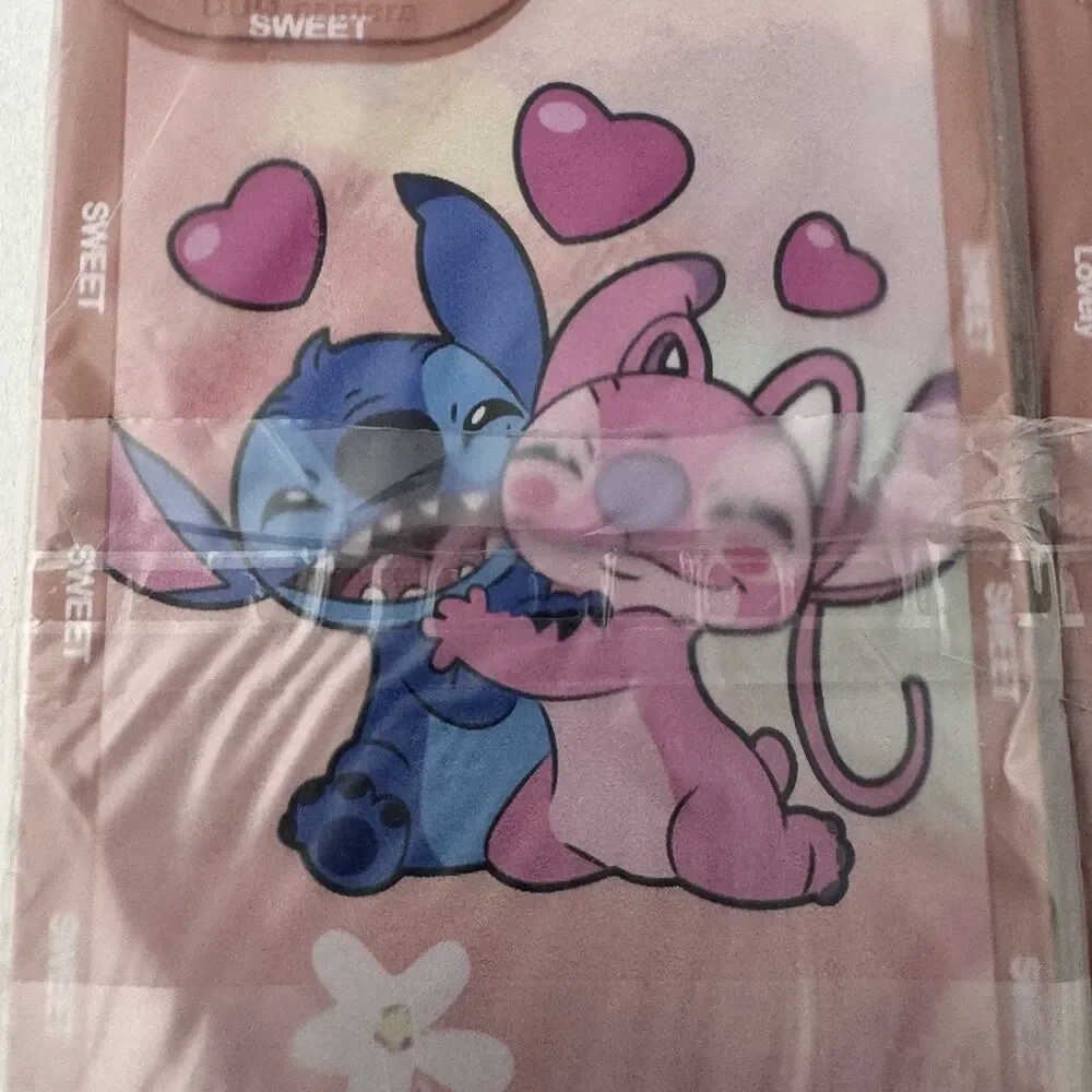 iPhone 12 Mini Case Pink Cartoon Characters Sweet Lovely Set of 2